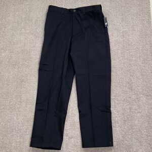 Lands‎ End Pants Men 32W 30L Black Classic Chino Traditional Fit Straight Preppy